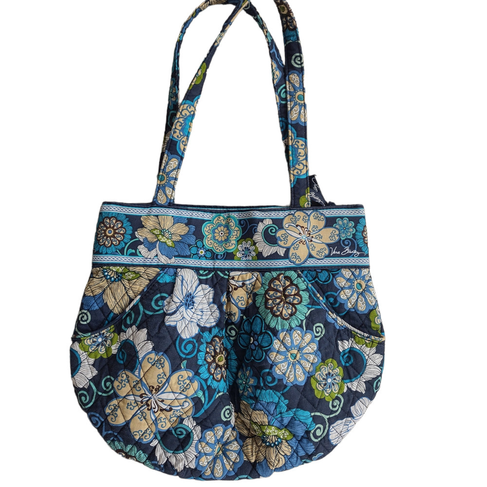 Vera Bradley Retired mod floral blue hobo shoulder bag paisley